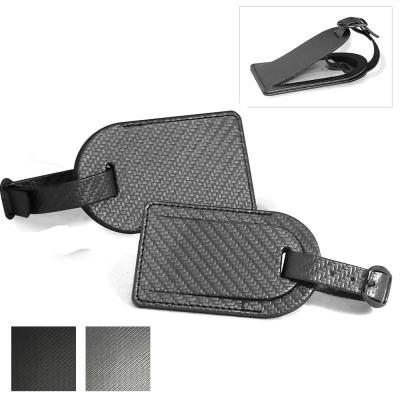 Image of Carbon Fibre Effect Large Luggage Tag