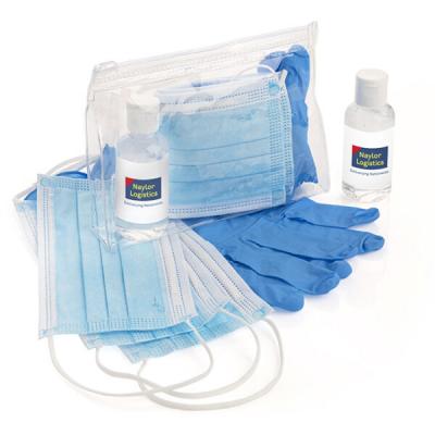 Image of Back to Work PPE Kit in a Clear PVC Bag