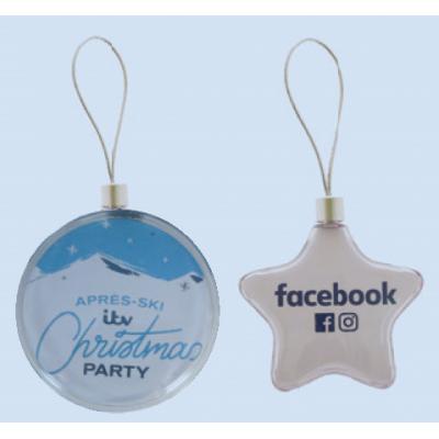 Image of Perspex Flat Round & Stars Ornaments 